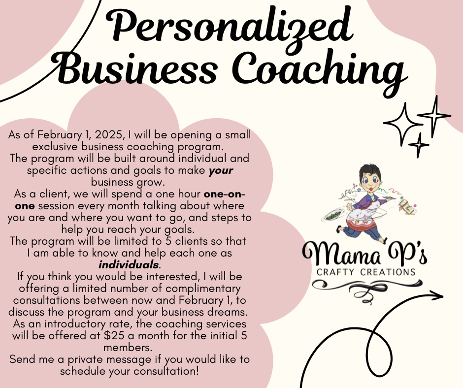 THE CRAFTY BUNCH personalized coaching plan